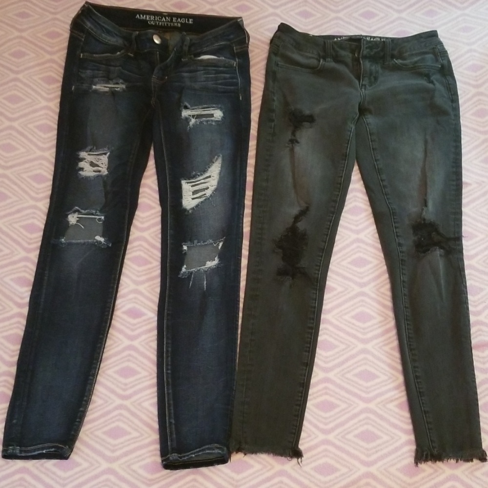 2 pairs American Eagle jeggins